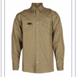 FORGE MEN'S FR SNAP RIPSTOP SHIRT - KHAKI/NAVY/GREY