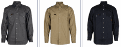 FORGE MEN'S FR SNAP RIPSTOP SHIRT - KHAKI/NAVY/GREY
