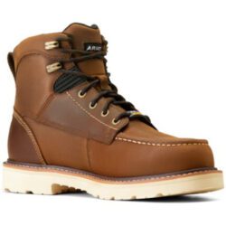 ARIAT Rebar Lift 6 inch Waterproof Composite Toe Work Boot, Distressed Brown