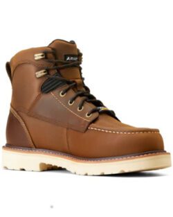 ARIAT Rebar Lift 6 inch Waterproof Composite Toe Work Boot, Distressed Brown