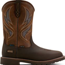 ARIAT Men's 11" Dark Brown/Wicker Activator VentTEK Steel Toe Waterproof Wellington