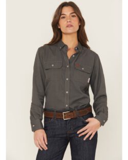 ARIAT Women's FR Air Inherent Work Shirt - Charcoal