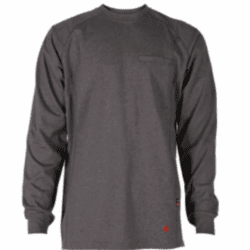 Forge Fr Men's Charcoal Grey Crew Neck Light Weight Long Sleeve T-shirt