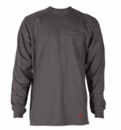 Forge Fr Men's Charcoal Grey Crew Neck Light Weight Long Sleeve T-shirt