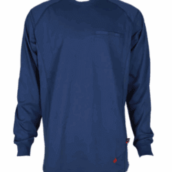 Forge Fr Men's Indigo Crew Neck Light Weight Long Sleeve T-shirt