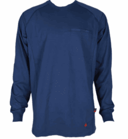 Forge Fr Men's Indigo Crew Neck Light Weight Long Sleeve T-shirt