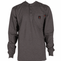 Forge Fr Men's Indigo Light Weight Henley Tee - Charcoal Grey