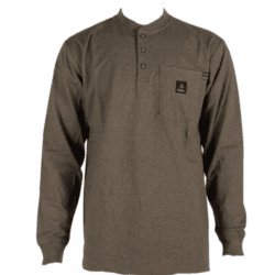 Forge Fr Men's Indigo Light Weight Henley Tee - Heather Brown