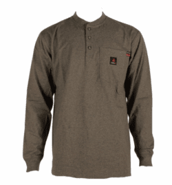Forge Fr Men's Indigo Light Weight Henley Tee - Heather Brown