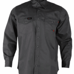 FORGE MEN'S FR BUTTON RIPSTOP SHIRT - KHAKI/NAVY/GREY